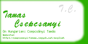 tamas csepcsanyi business card